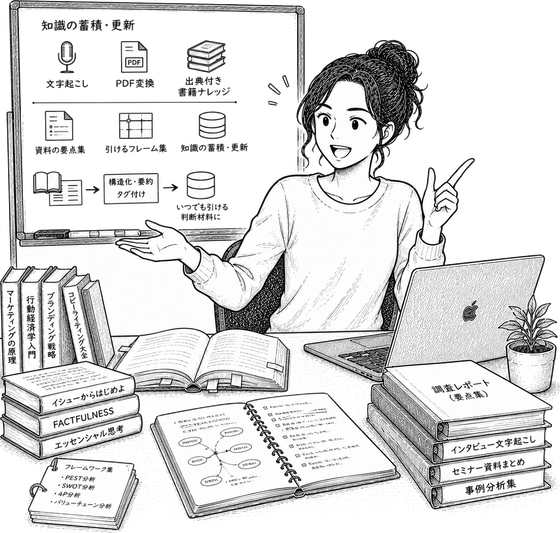 覚える担当のイラスト